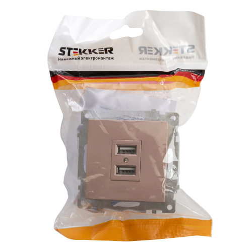 Розетка USB 2-местная Stekker Катрин 39602 дополнительное фото фото 3