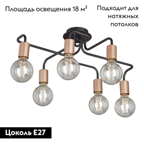 Потолочная люстра Vitaluce V4560-1/6PL изображение в интернет-магазине Cramer Light фото 2