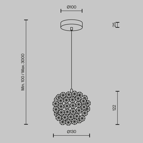 Подвесной светильник Maytoni Adamant MOD487PL-01BS изображение в интернет-магазине Cramer Light фото 7