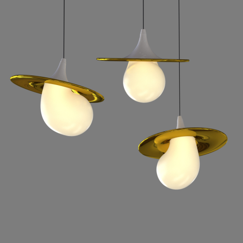 Подвесной светильник Delight Collection 10238P/1 gold/white изображение в интернет-магазине Cramer Light фото 2