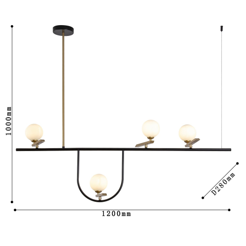 Подвесная люстра F-Promo Pouli 4109-4P изображение в интернет-магазине Cramer Light фото 3