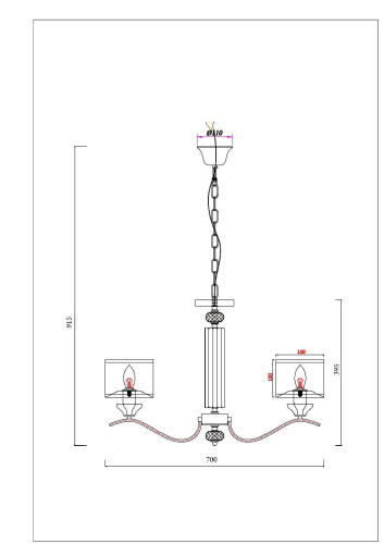 Подвесная люстра Arte Lamp Alhena A4091LM-5CC изображение в интернет-магазине Cramer Light фото 2