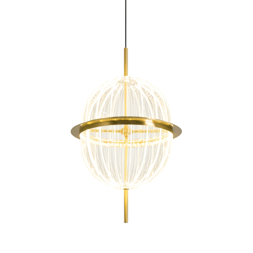 Подвесной светильник Delight Collection 8631P/C gold/clear изображение в интернет-магазине Cramer Light