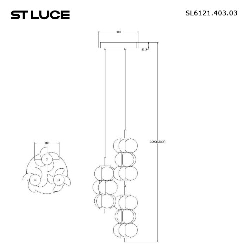 Подвесной светильник ST Luce Talisman SL6121.403.03 изображение в интернет-магазине Cramer Light фото 5