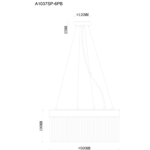 Подвесной светильник Arte Lamp Francheska A1037SP-6PB изображение в интернет-магазине Cramer Light фото 4