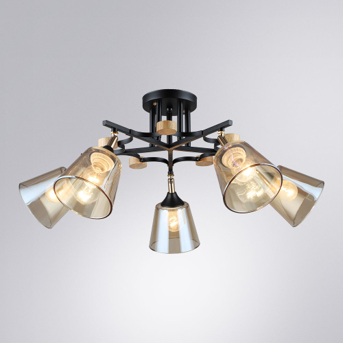 Потолочная люстра Arte Lamp Glassy A5078PL-5BK изображение в интернет-магазине Cramer Light фото 2