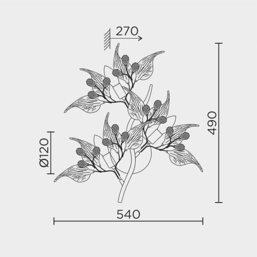 Настенный светильник Modelux premium ML.6808.450P CR изображение в интернет-магазине Cramer Light фото 3