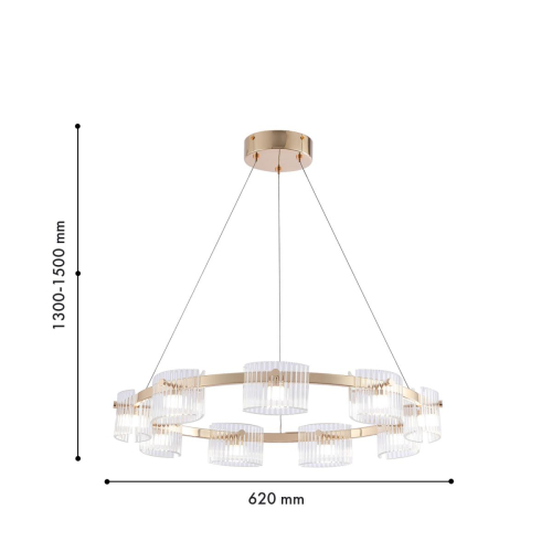 Подвесная люстра Favourite Ori 4248-9P изображение в интернет-магазине Cramer Light фото 2