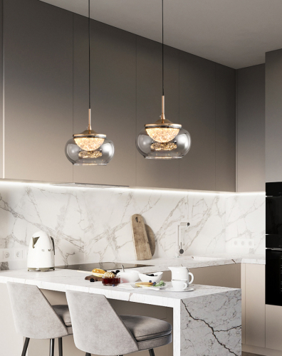 Подвесной светильник Delight Collection MT9128-1H gold/smoke изображение в интернет-магазине Cramer Light фото 7