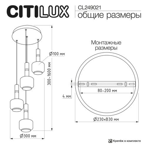 Подвесной светильник Citilux Lass CL249021 изображение в интернет-магазине Cramer Light фото 8
