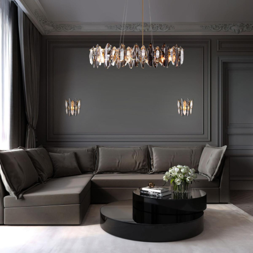 Подвесная люстра Bogates Onyx 372/8 Strotskis a065319 изображение в интернет-магазине Cramer Light фото 5