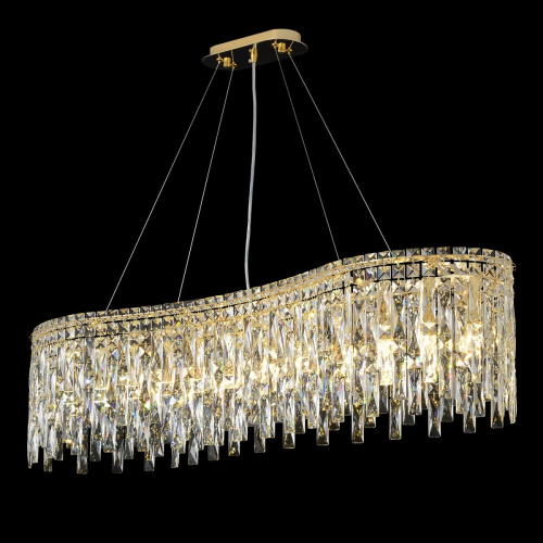 Подвесная люстра Crystal Lux ABRIL SP12 L1200 GOLD изображение в интернет-магазине Cramer Light