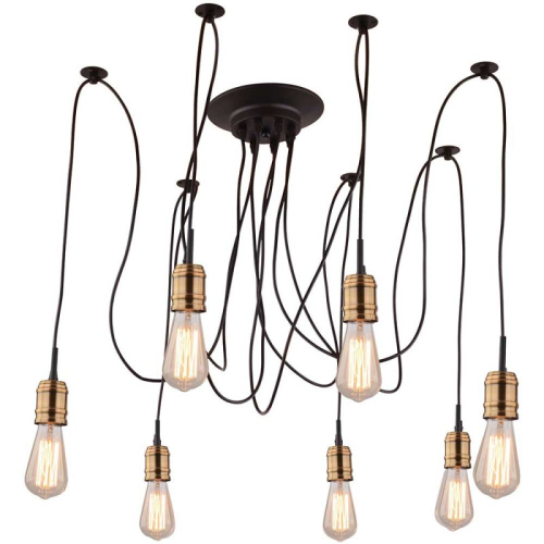 Подвесная люстра Arte Lamp Mazzetto A4290SP-7BK изображение в интернет-магазине Cramer Light