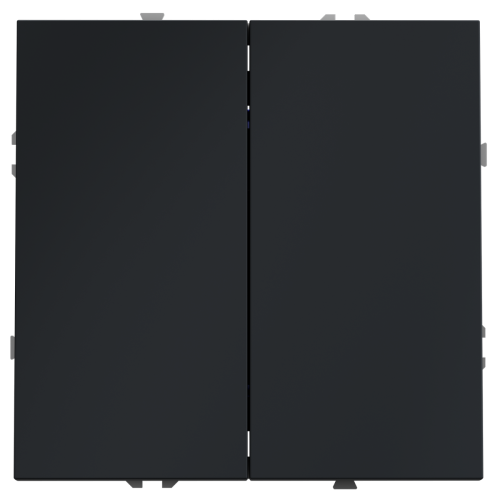 Перекрестный переключатель встраиваемый Voltum S70 двухклавишный 10А, (графит) VLS020507 дополнительное фото фото 4