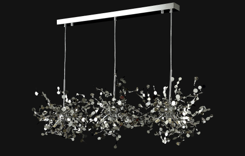 Подвесной светильник Crystal Lux GARDEN SP3х3 L1200 CHROME изображение в интернет-магазине Cramer Light фото 3