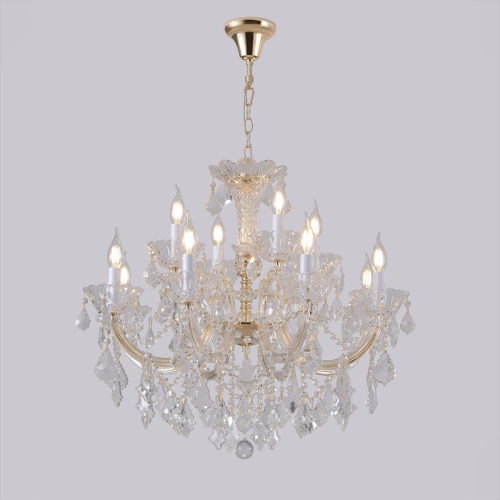 Подвесная люстра Crystal Lux CRISTELLE SP8+4 GOLD изображение в интернет-магазине Cramer Light фото 9
