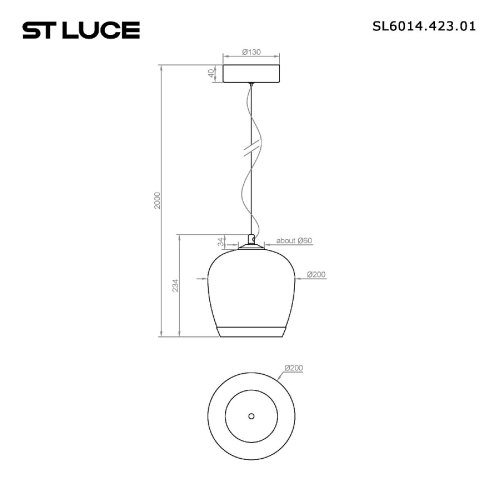 Подвесной светильник ST Luce Ripple SL6014.423.01 изображение в интернет-магазине Cramer Light фото 5