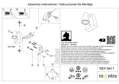 Настенный светильник Mantra Africa 9411 изображение в интернет-магазине Cramer Light фото 5