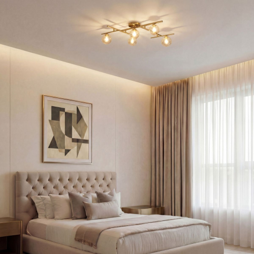 Потолочный светильник Eurosvet Liana 502001/5 латунь a072099 изображение в интернет-магазине Cramer Light фото 2