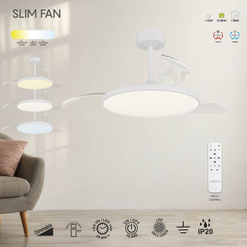Люстра-вентилятор Mantra Slim Fan 9006 изображение в интернет-магазине Cramer Light фото 7
