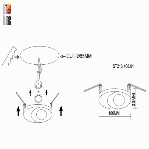 Встраиваемый светильник ST Luce ST216 ST216.408.01 изображение в интернет-магазине Cramer Light фото 3
