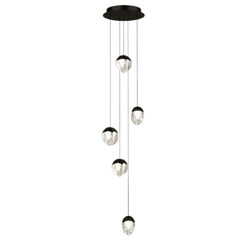 Подвесной светильник Delight Collection MD24001033-5A black/clear изображение в интернет-магазине Cramer Light