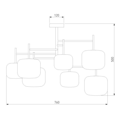Потолочная люстра Eurosvet Jar 70128/7 хром изображение в интернет-магазине Cramer Light фото 5