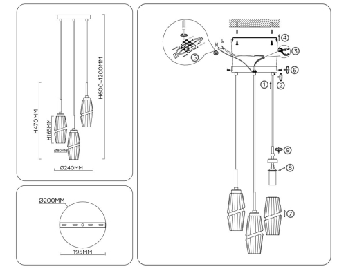 Подвесной светильник Ambrella Light High Light Modern LH55210 изображение в интернет-магазине Cramer Light фото 2