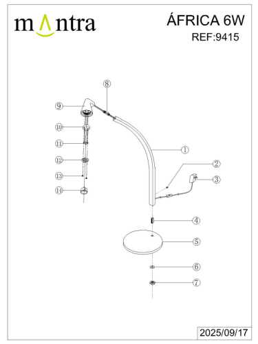 Настольная лампа Mantra Africa 9415 изображение в интернет-магазине Cramer Light фото 7