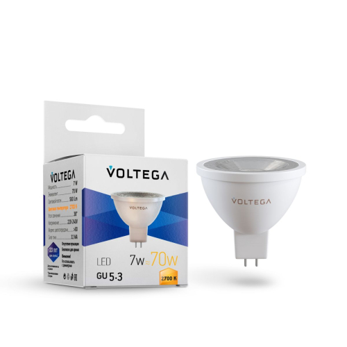 Лампа светодиодная Voltega GU5.3 7W 2700K 7258 изображение в интернет-магазине Cramer Light