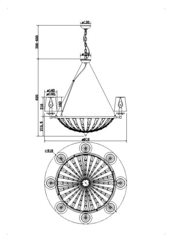 Подвесная люстра Maytoni Pantheon H021PL-08CH изображение в интернет-магазине Cramer Light фото 3