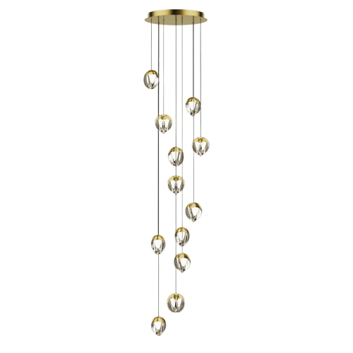 Каскадная люстра Delight Collection MD24001033-12A gold/clear изображение в интернет-магазине Cramer Light