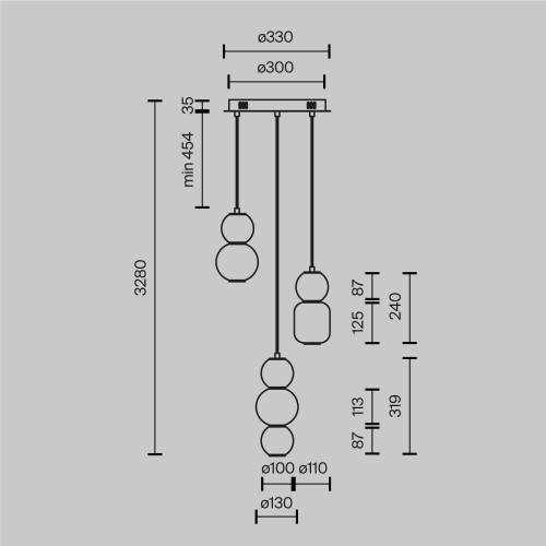 Подвесной светильник Maytoni Drop MOD273PL-L33CH3K изображение в интернет-магазине Cramer Light фото 6