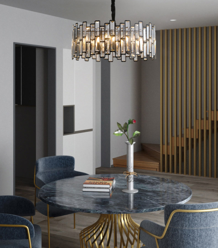 Подвесная люстра Delight Collection D8524P/S black/clear изображение в интернет-магазине Cramer Light фото 2