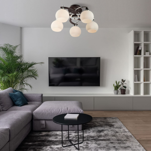 Потолочный светильник Eurosvet 9654/5 хром/черный 00000065865 изображение в интернет-магазине Cramer Light фото 3