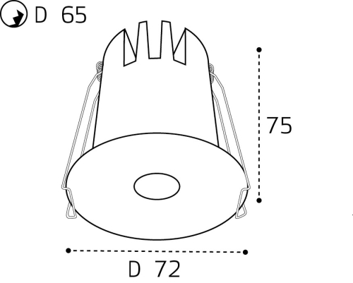 Встраиваемый светильник Italline IT06-6024 black 3000K изображение в интернет-магазине Cramer Light фото 2