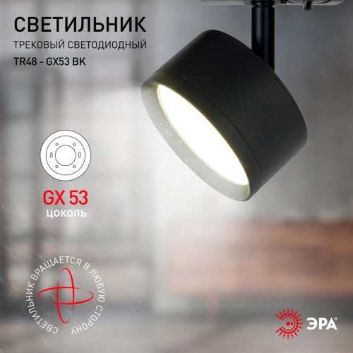 Трековый светильник Эра TR48 - GX53 BK Б0054159 изображение в интернет-магазине Cramer Light фото 9