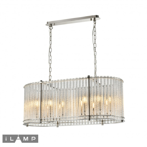 Подвесная люстра iLamp Manhattan P2554-12 Nickel изображение в интернет-магазине Cramer Light
