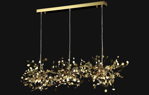 Подвесной светильник Crystal Lux GARDEN SP3х3 L1200 GOLD изображение в интернет-магазине Cramer Light фото 4