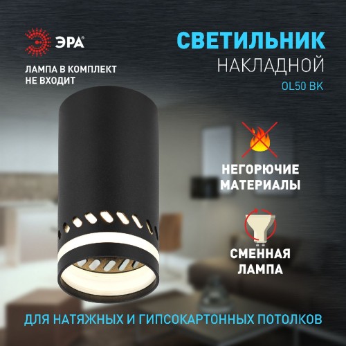 Накладной светильник Эра OL50 BK Б0059803 изображение в интернет-магазине Cramer Light фото 8