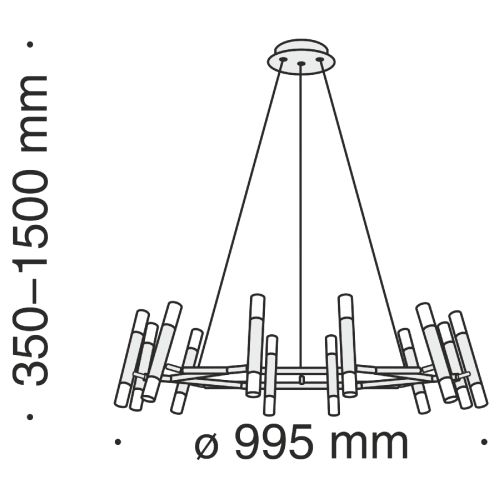 Подвесная люстра Maytoni Vigo MOD031PL-24B изображение в интернет-магазине Cramer Light фото 6