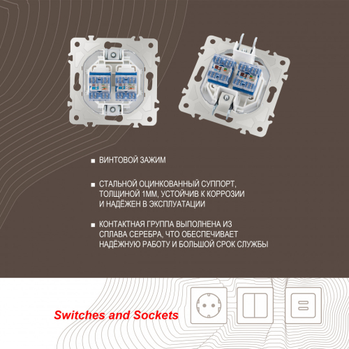 Розетка двойная RJ45 Arte Milano 203.45-2.white дополнительное фото фото 2