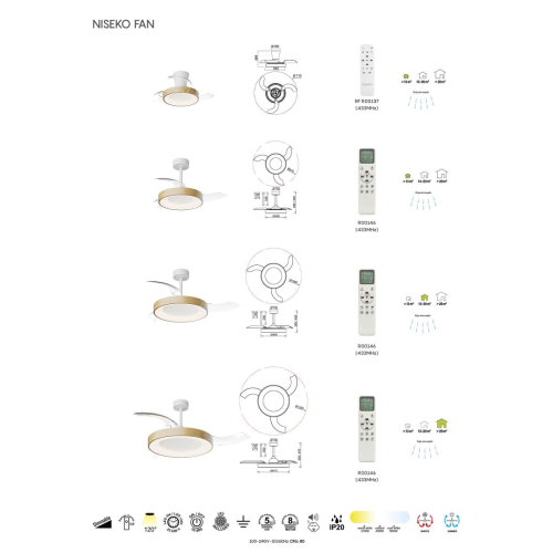 Люстра-вентилятор Mantra Niseko Fan 9090 изображение в интернет-магазине Cramer Light фото 4
