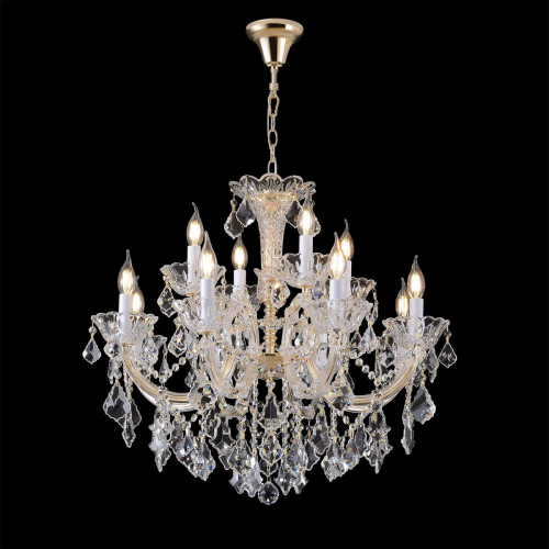 Подвесная люстра Crystal Lux CRISTELLE SP8+4 GOLD изображение в интернет-магазине Cramer Light фото 5