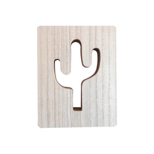 Светодиодный ночник Apeyron Кактус зеленый 2хАА МДФ 12-186 изображение в интернет-магазине Cramer Light