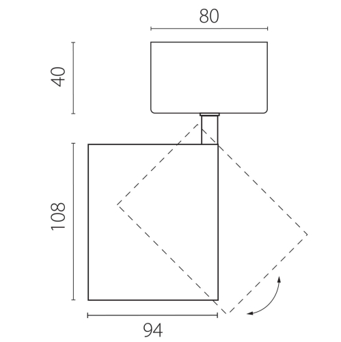 Накладной светильник Lightstar Alta Base A5446SO изображение в интернет-магазине Cramer Light фото 2
