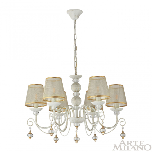 Подвесная люстра Arte Milano 347620/6 WT+G изображение в интернет-магазине Cramer Light фото 4