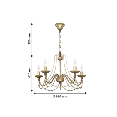 Подвесная люстра F-Promo Chateau 2163-5P изображение в интернет-магазине Cramer Light фото 5