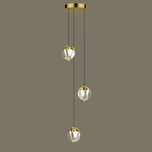Подвесной светильник Delight Collection MD24001033-3A gold/clear изображение в интернет-магазине Cramer Light фото 2