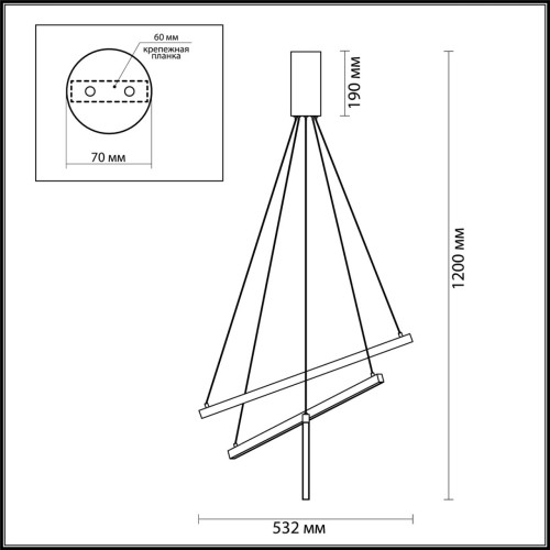 Подвесной светодиодный светильник Odeon Light Cometa 3860/39B изображение в интернет-магазине Cramer Light фото 3